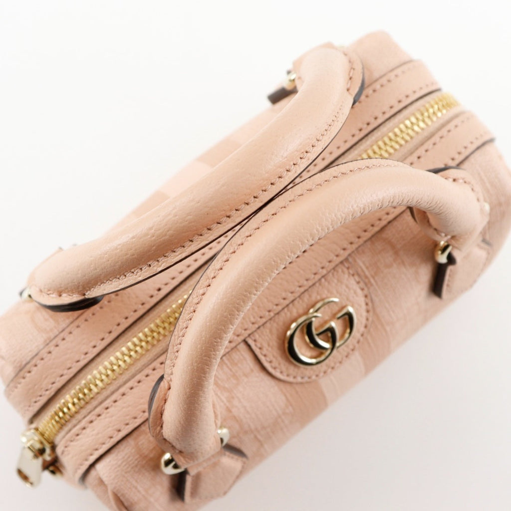 Gucci Ophidia Dusty Pink Gg Supreme Handbag (Pre-Owned)