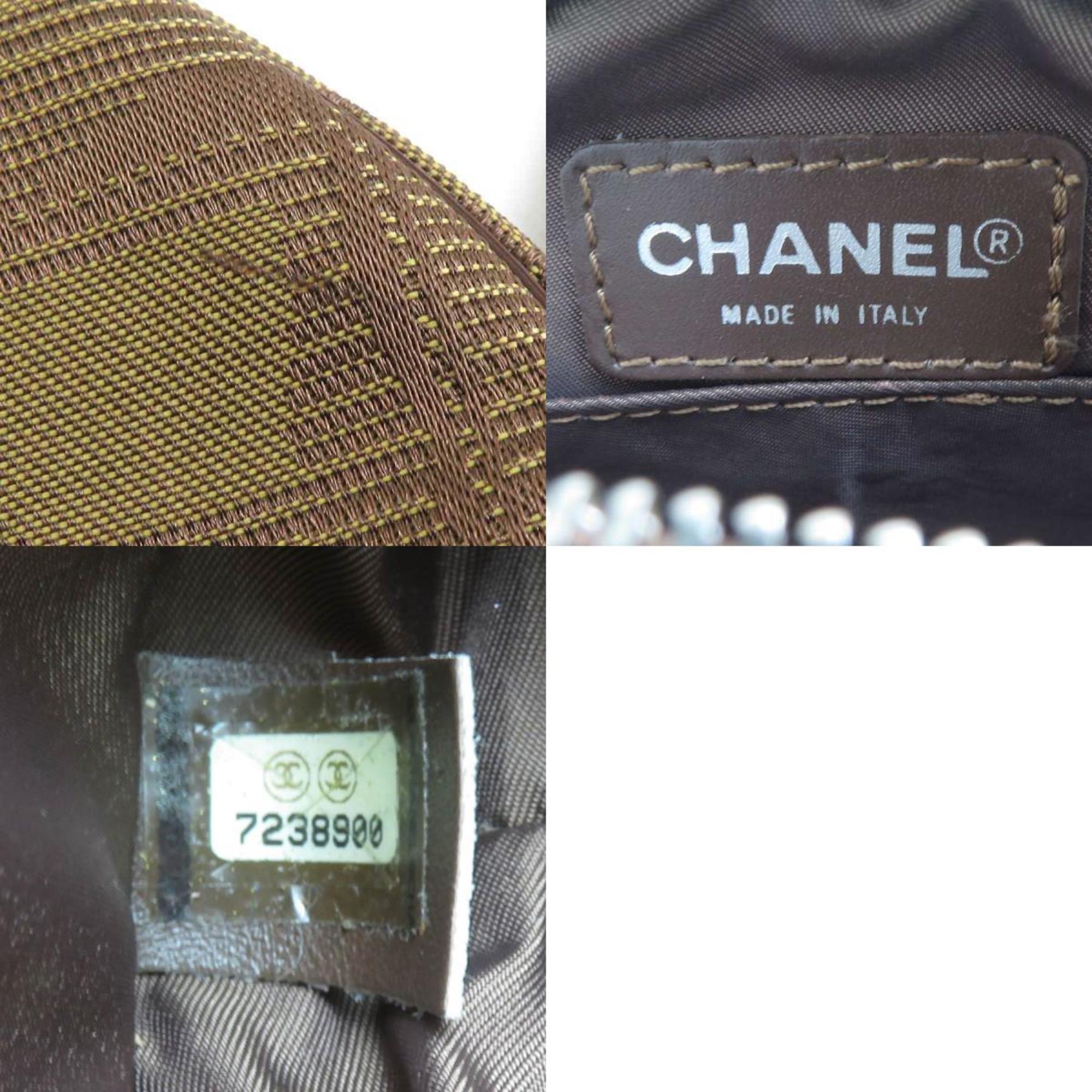 Chanel Brown Khaki New Travel Line Pouch (Pre-Owned)