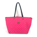 Louis Vuitton Black Pink Microfiber Shoulder Bag Tote Bag (Pre-Owned)