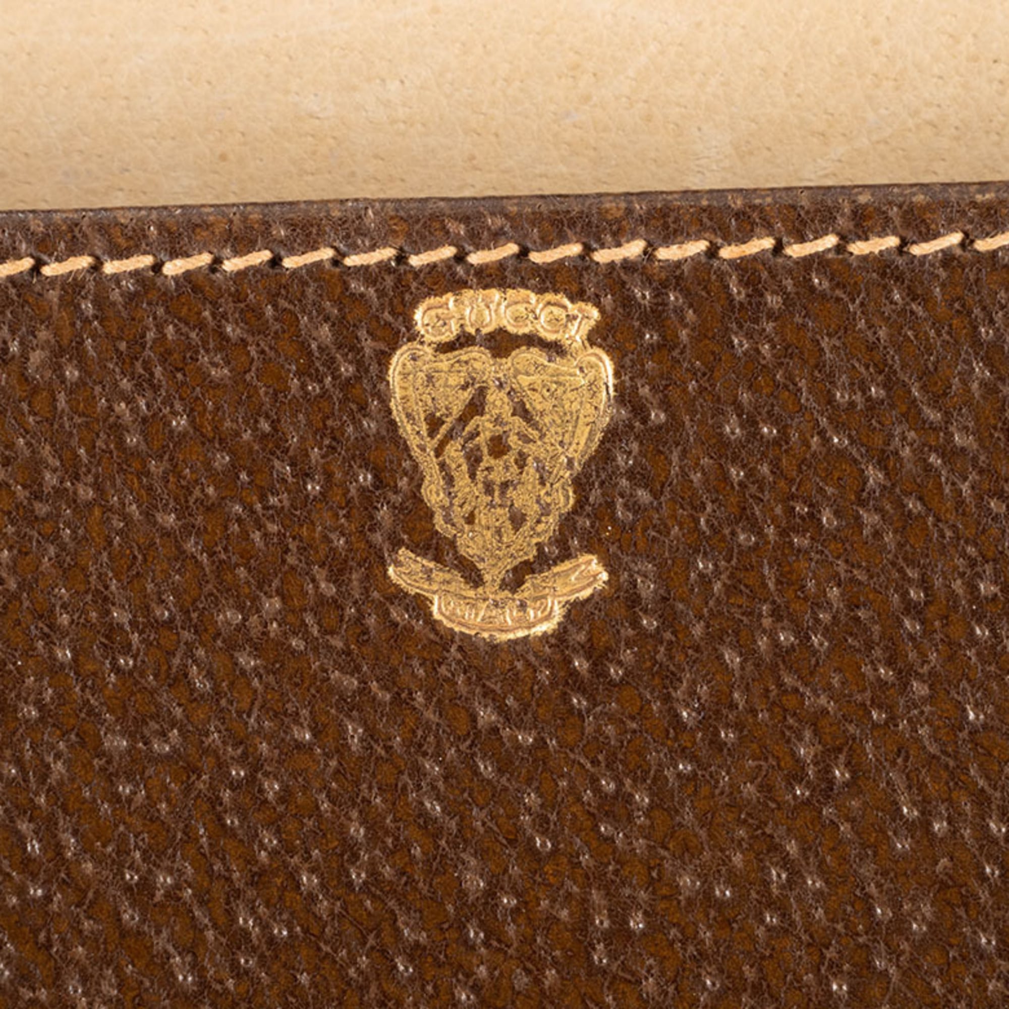 Gucci Brown Leather Attaché Case (Pre-Owned)