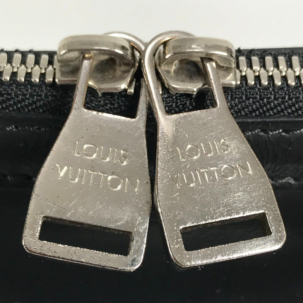 Louis Vuitton Black Noir Leather Briefcase Handbag Tote Bag (Pre-Owned)