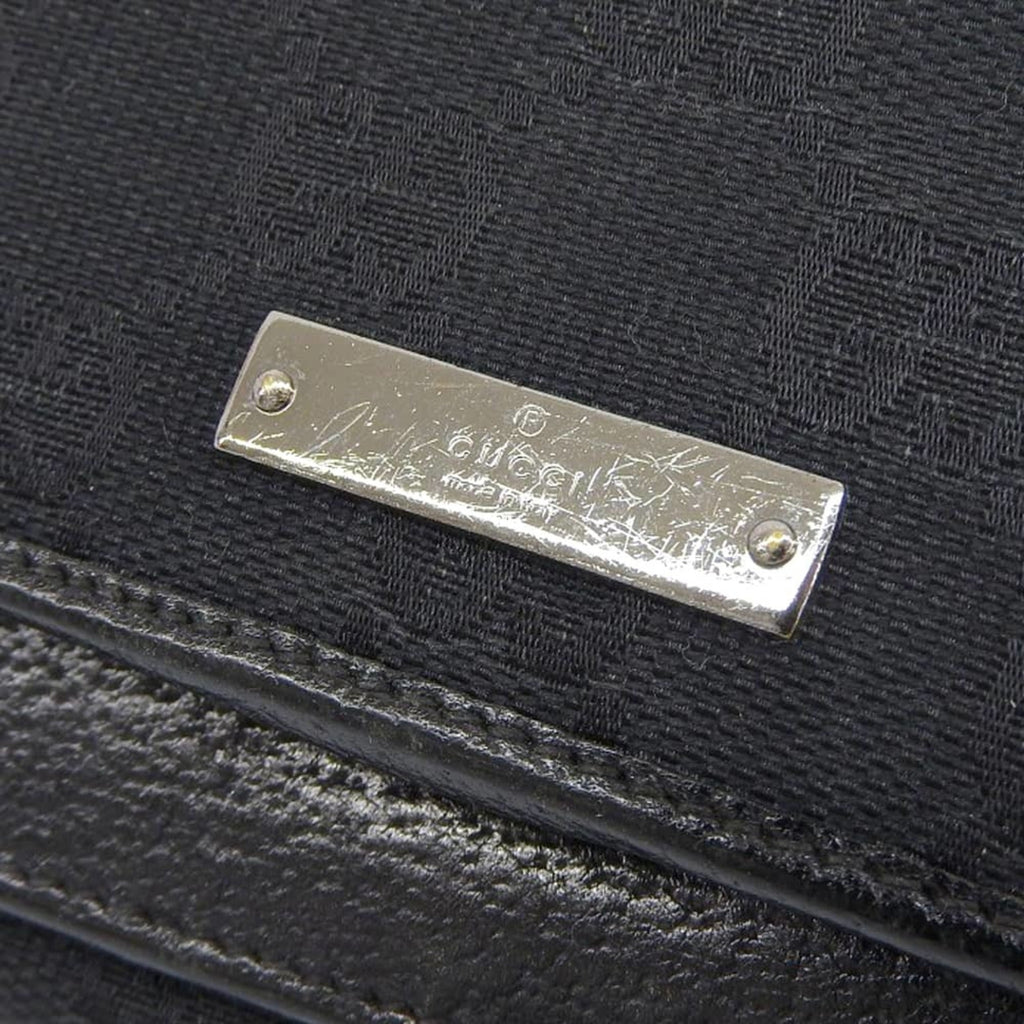 Gucci Black Gg Canvas Long Wallet (Bi-Fold) (Pre-Owned)