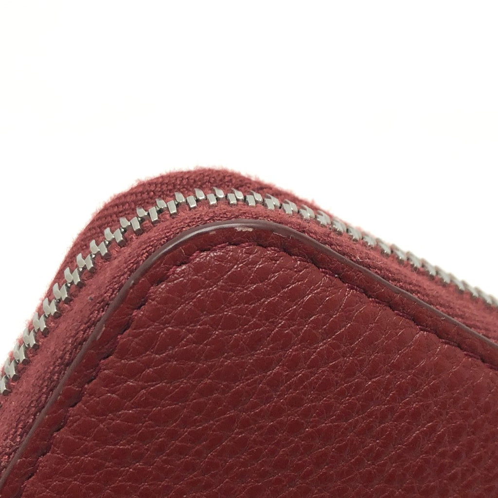 Prada Red Leather Long Wallet (Bi-Fold) (Pre-Owned)