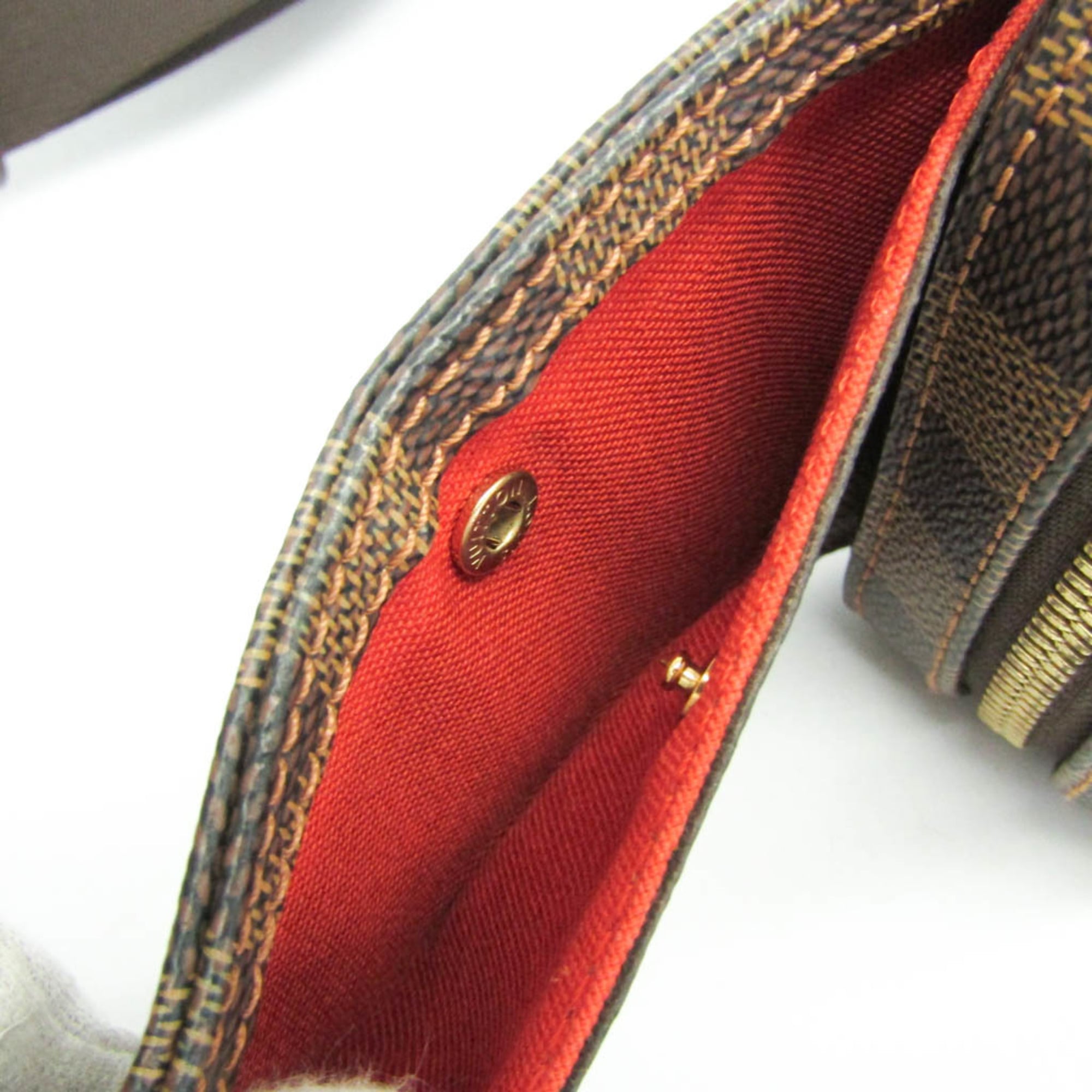 Louis Vuitton Geronimos Waist Bag Damier Brown Canvas Shoulder Bag Bag (Pre-Owned)