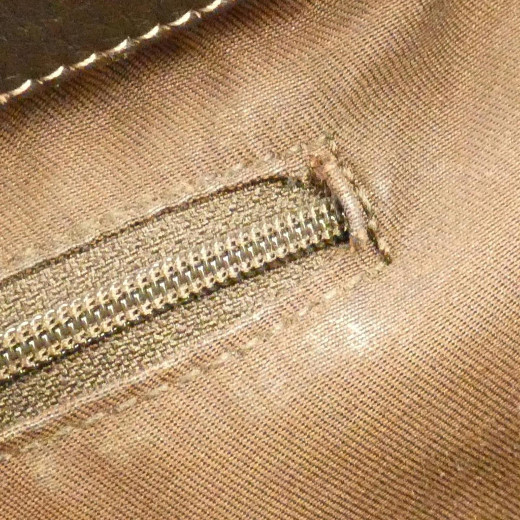 Gucci Beige Brown Gg Canvas Handbag (Pre-Owned)