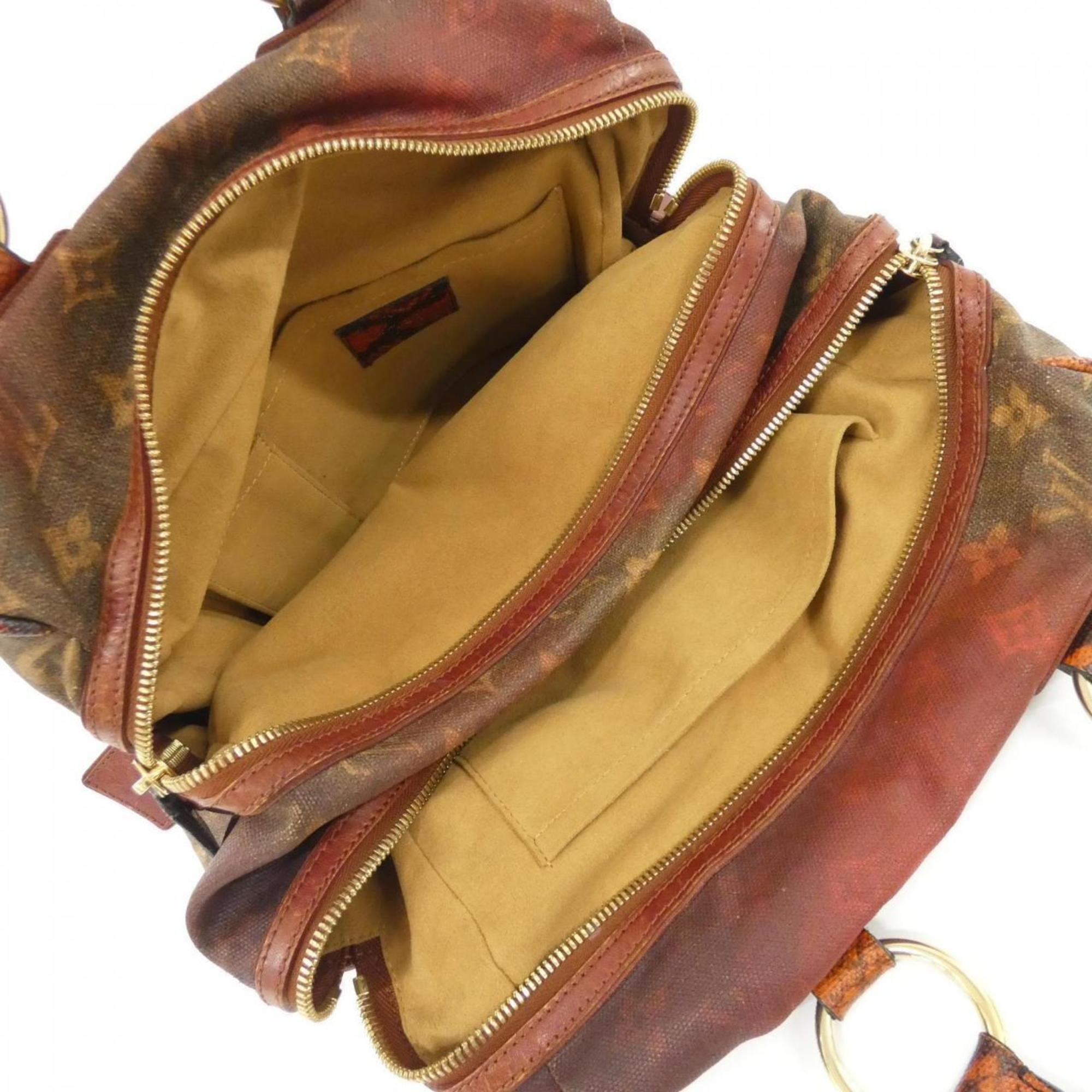Louis Vuitton Rouge Coated Canvas Handbag (Pre-Owned)