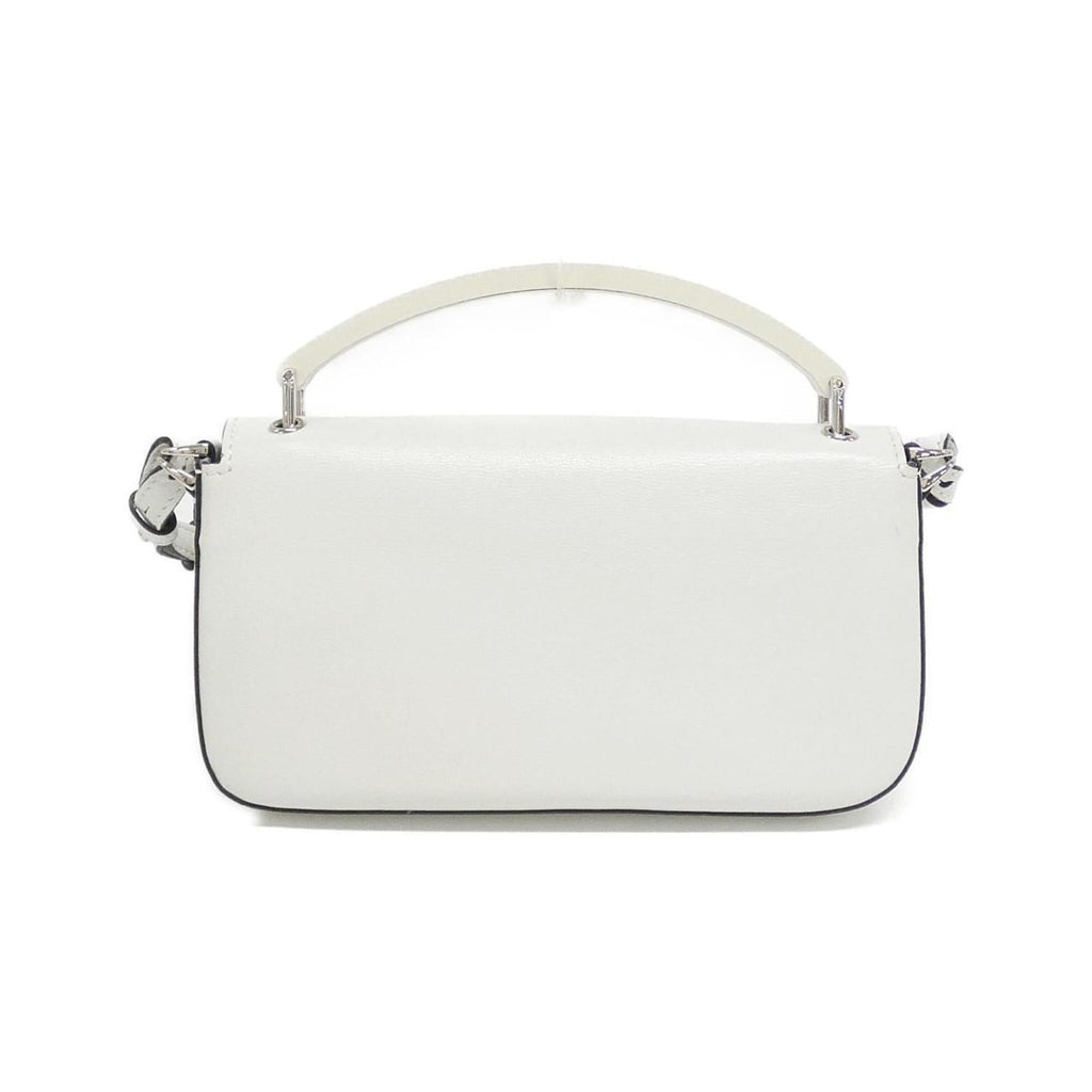 Fendi Silver Leather Handbag Shoulder Bag (Pre-Owned)
