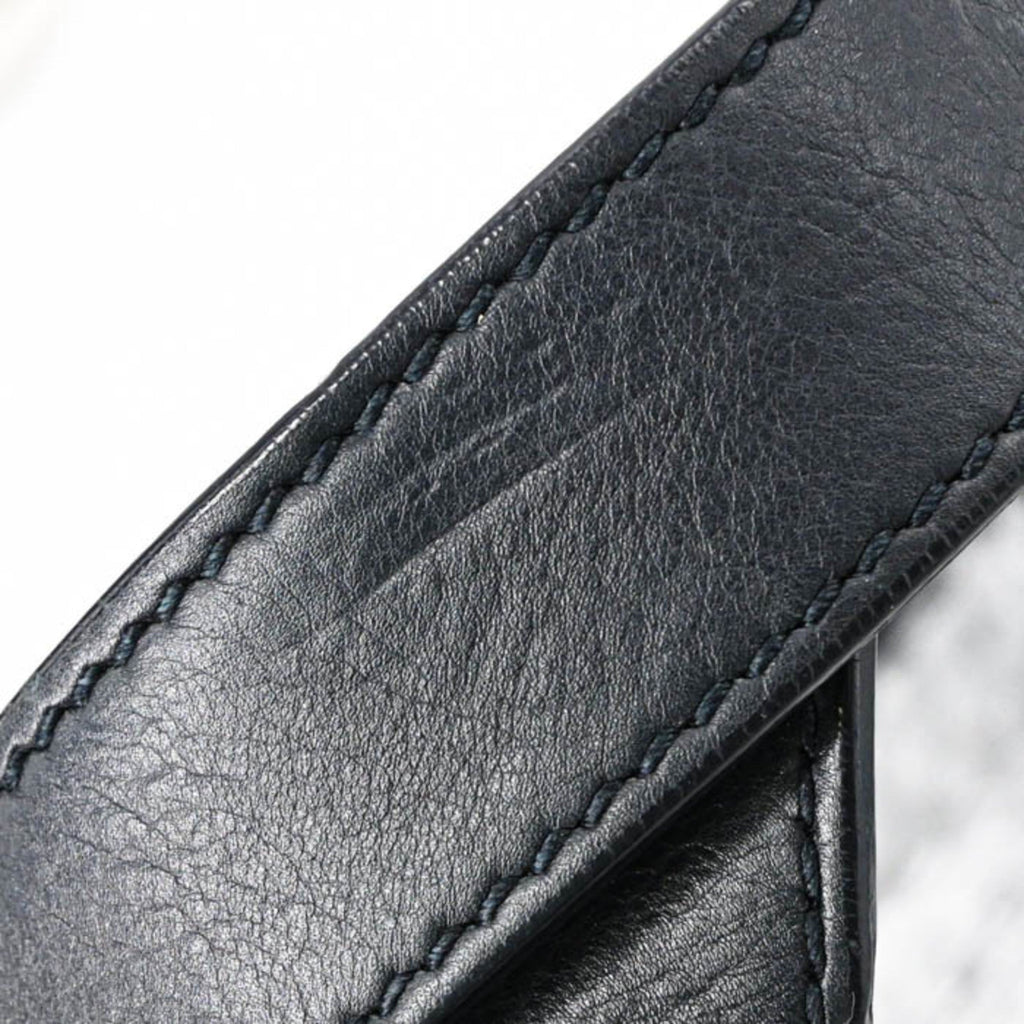 Bottega Veneta Black Navy Intrecciato Tote Bag (Pre-Owned)