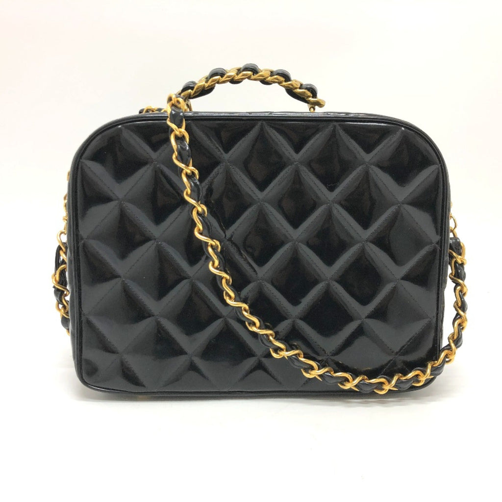 Chanel Black Patent Leather Handbag (Pre-Owned)