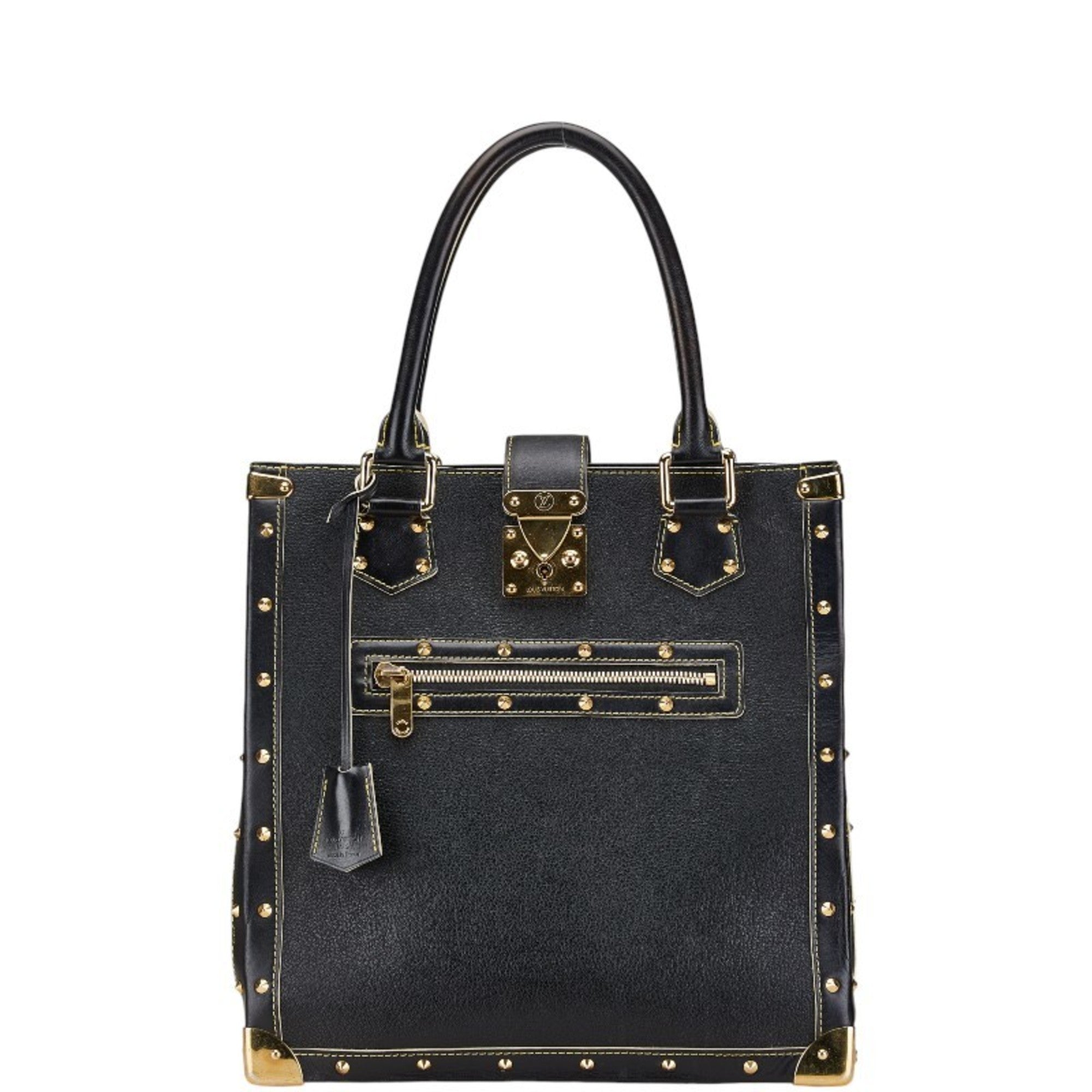 Louis Vuitton Black Noir Leather Handbag Tote Bag (Pre-Owned)