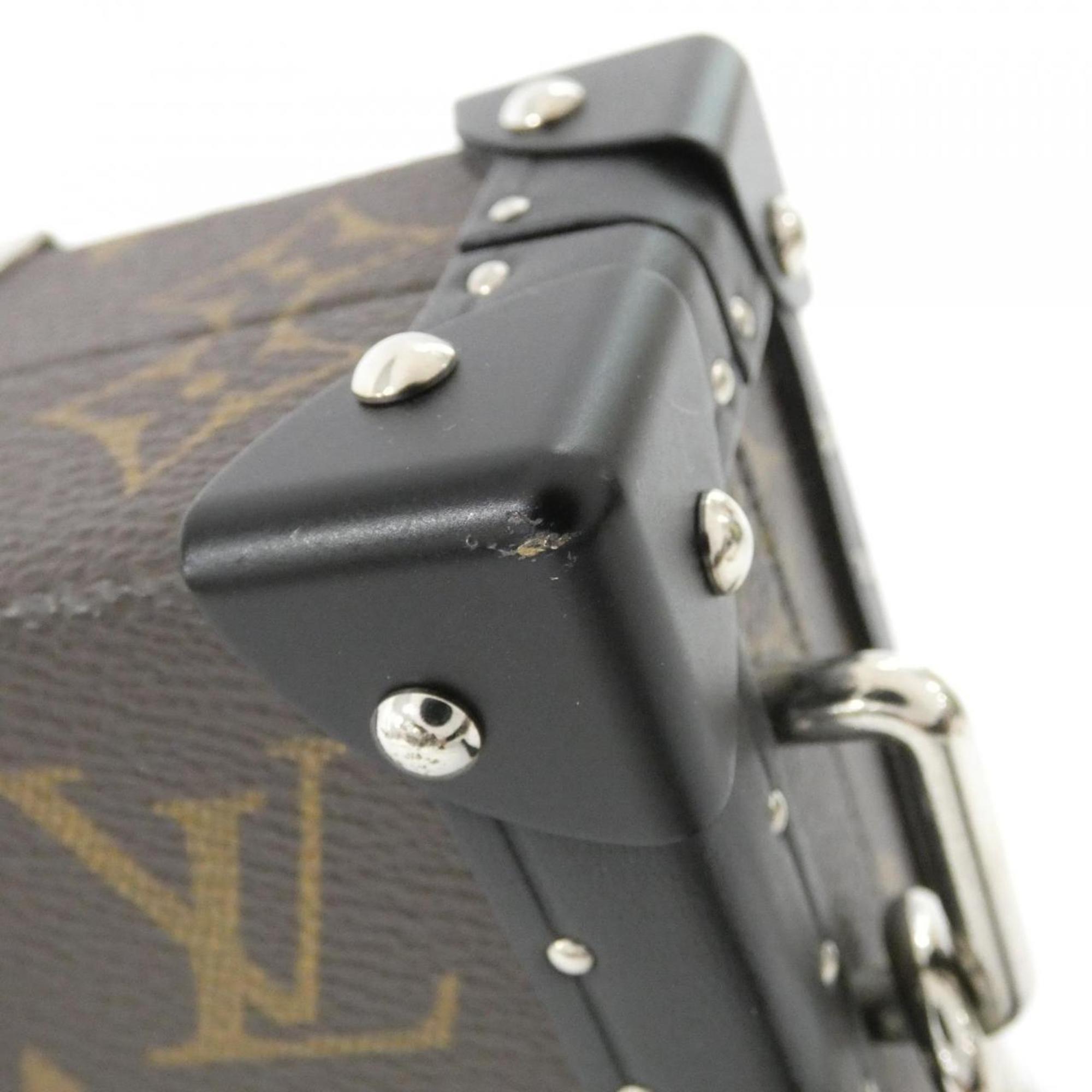 Louis Vuitton Marron Coated Canvas Chain/Shoulder Wallet (Pre-Owned)