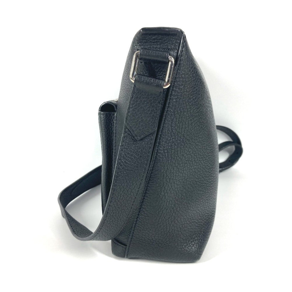 Louis Vuitton Black Noir Leather Messenger Bag Shoulder Bag (Pre-Owned)