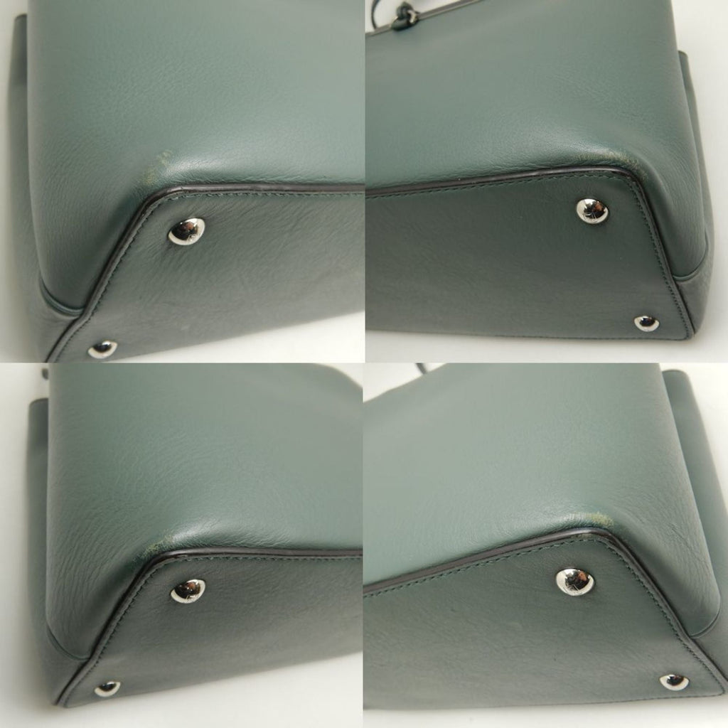Fendi Khaki Yellow Leather Handbag (Pre-Owned)