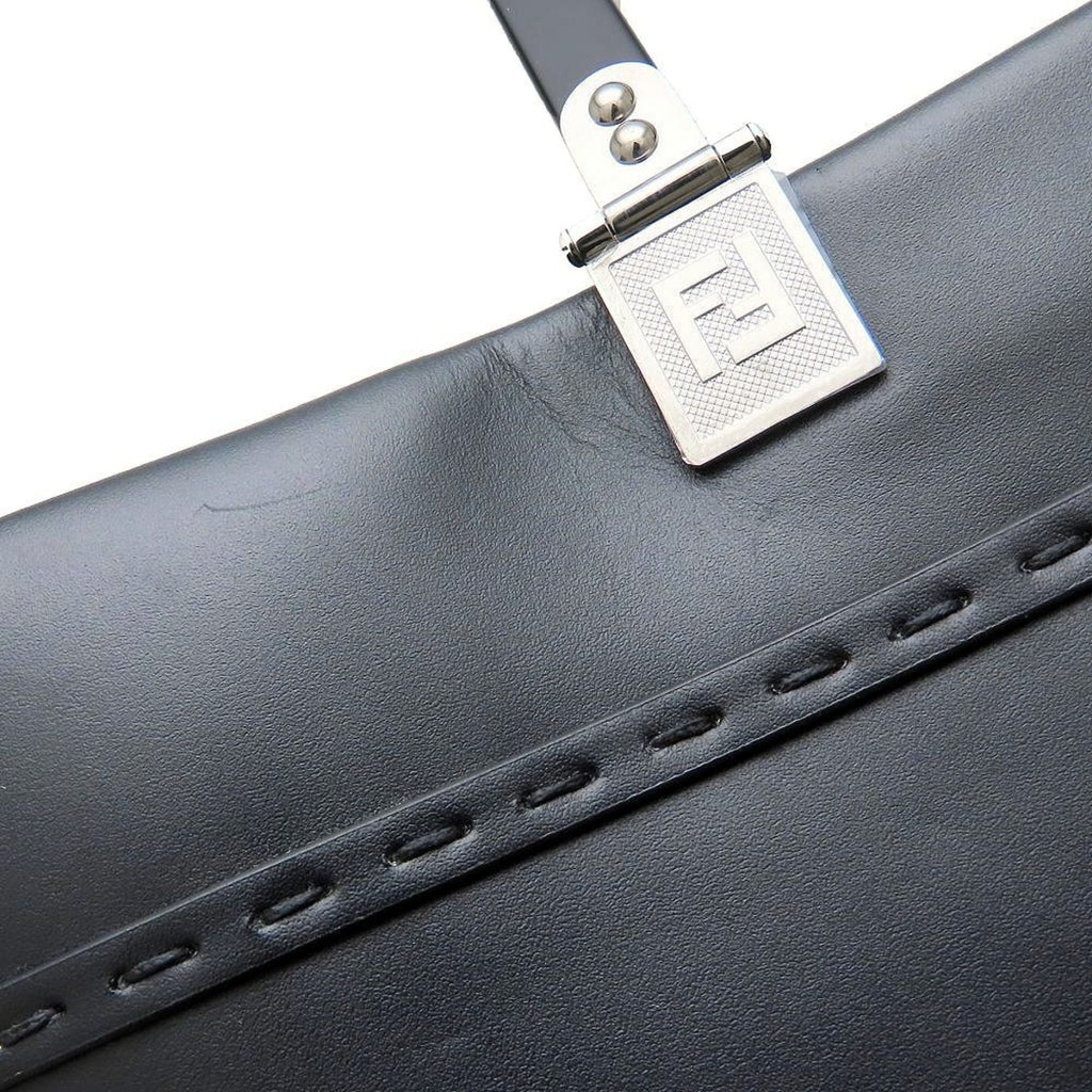Fendi Black Leather Tote Bag (Pre-Owned)