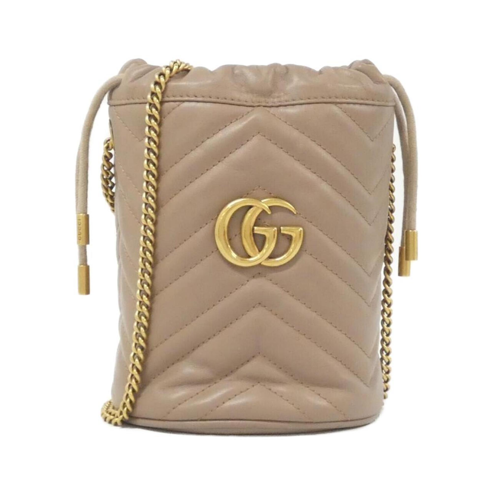 Gucci Beige Leather Shoulder Bag (Pre-Owned)