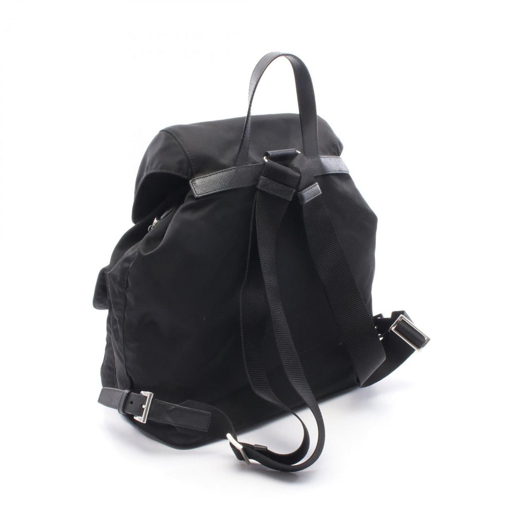 Prada Black Pink White Nylon Leather Backpack Handbag (Pre-Owned)