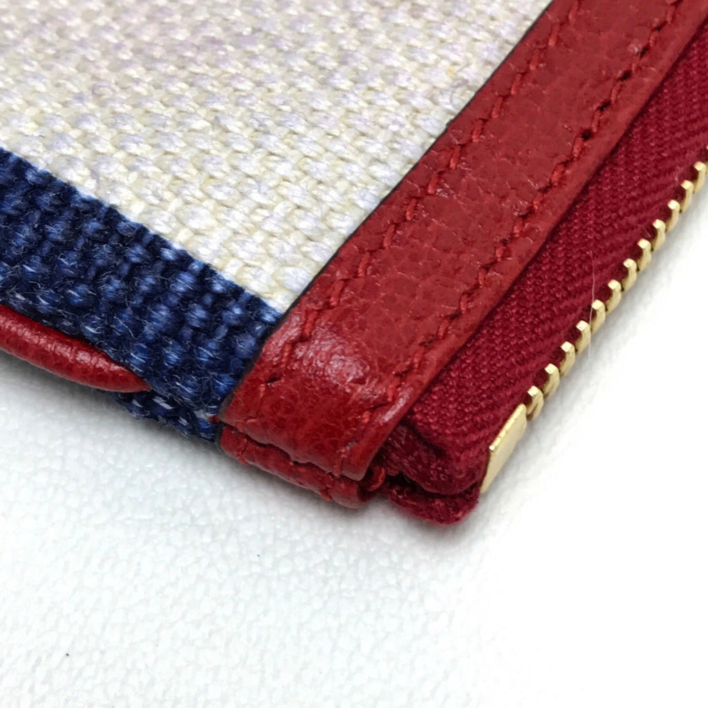 Gucci Red Color Canvas Leather Clutch Bag (Pre-Owned)