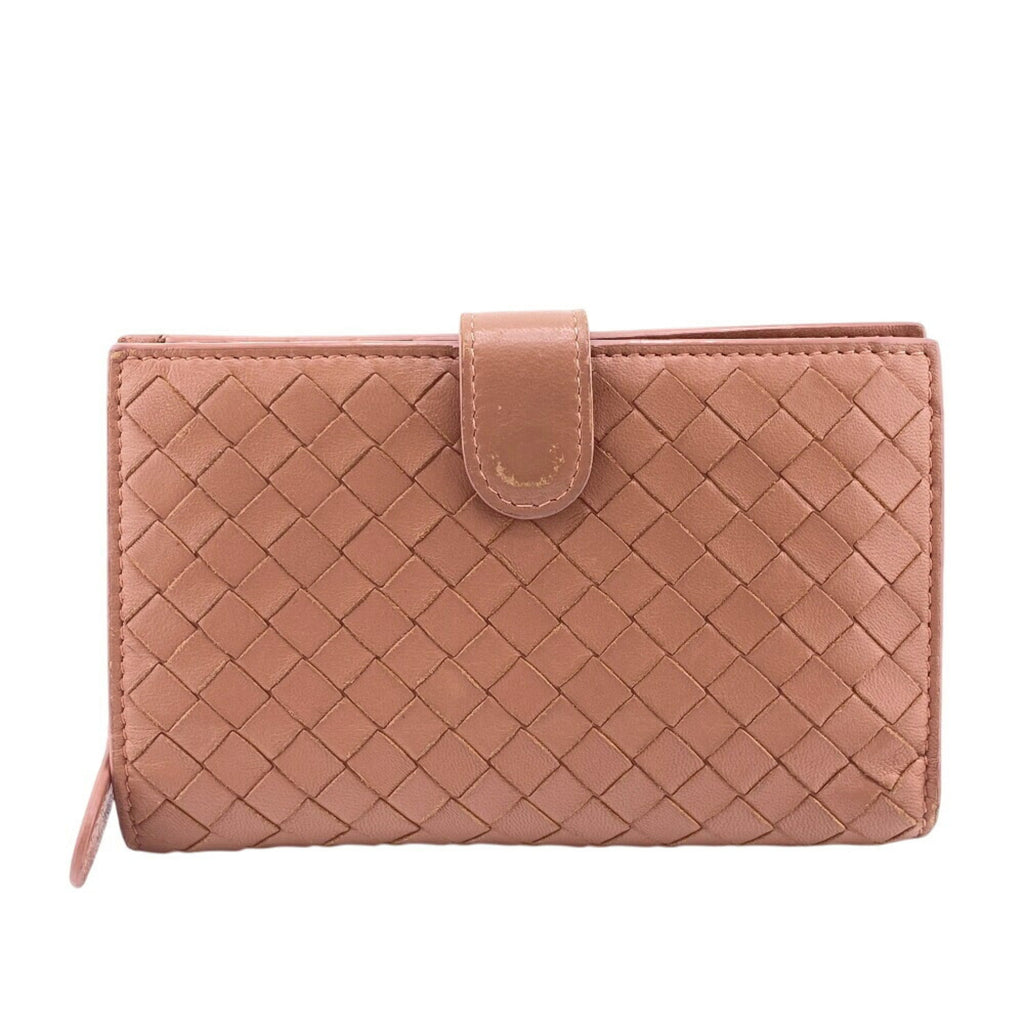 Bottega Veneta Intrecciato Pink Intrecciato Wallet (Bi-Fold) (Pre-Owned)