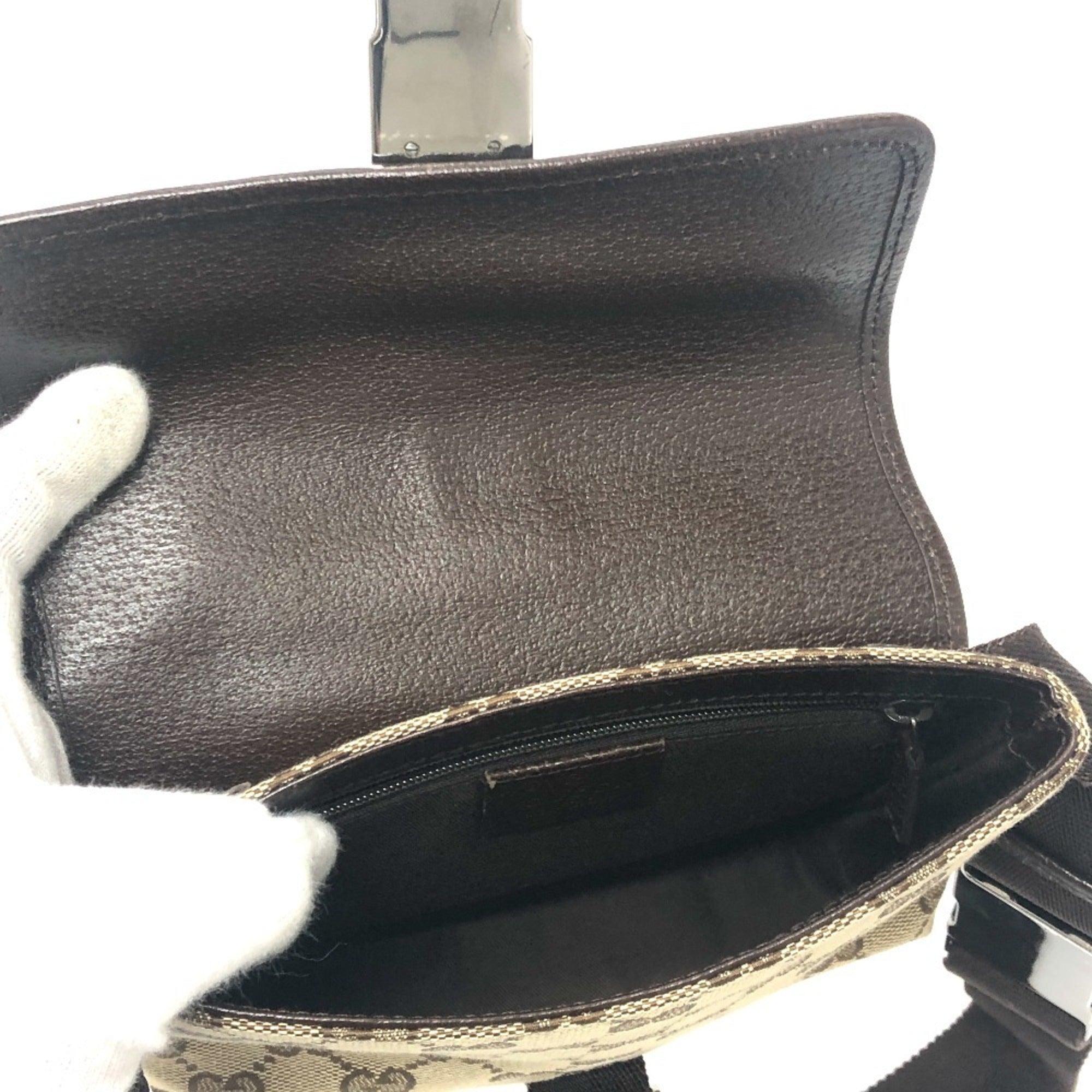 Gucci Beige Brown Gg Canvas Fanny Pack (Pre-Owned)