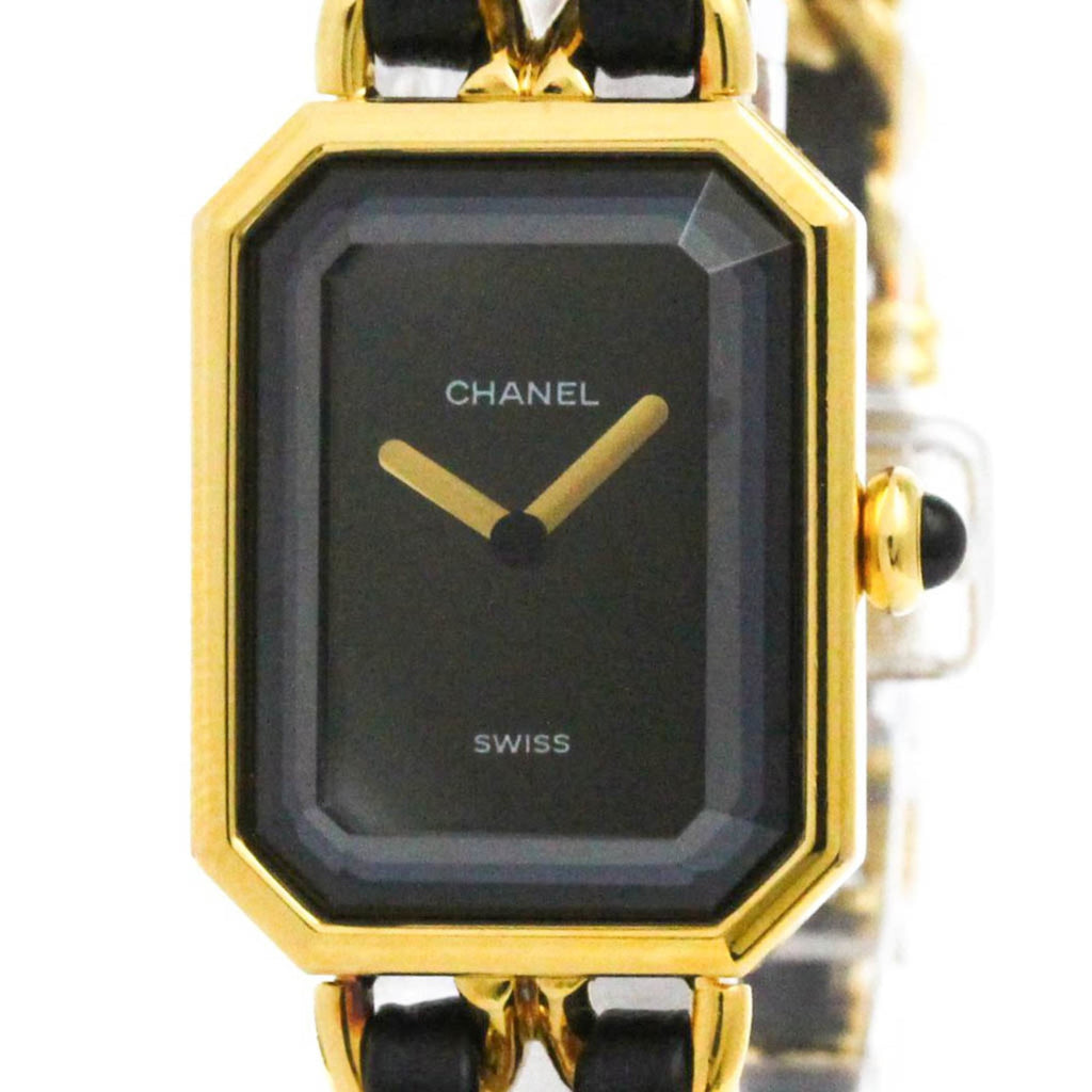 Chanel Premiere Rock Quartz Watch Plated Metal And Leather Watch (Pre-Owned)