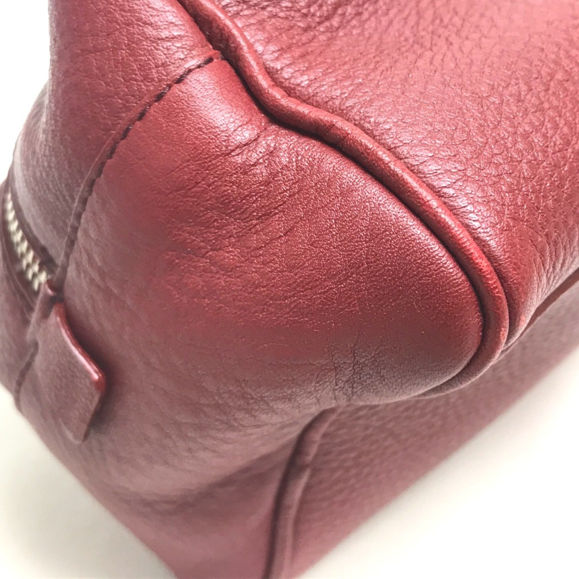 Prada Red Leather Pouch (Pre-Owned)