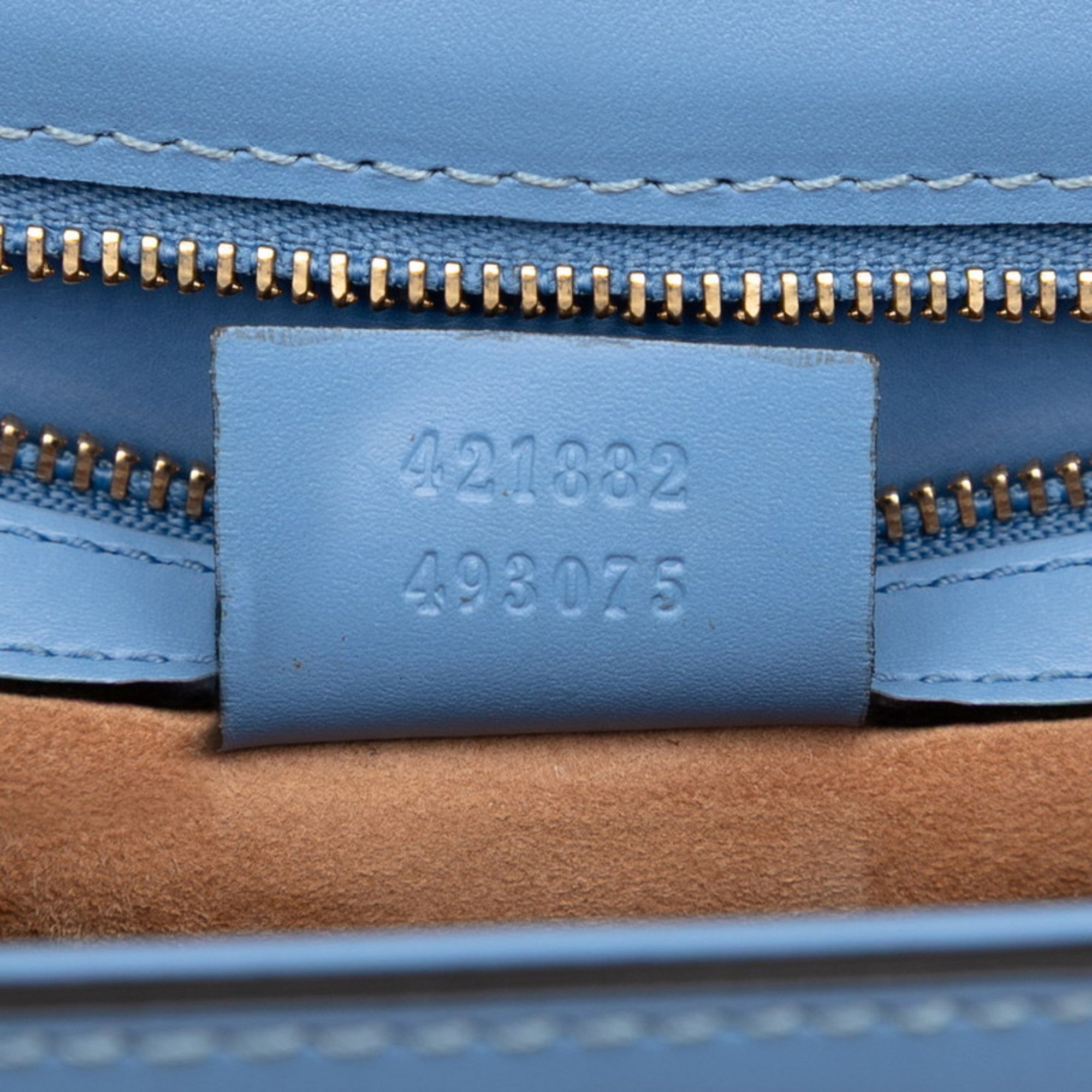 Gucci Blue Leather Shoulder Bag (Pre-Owned)