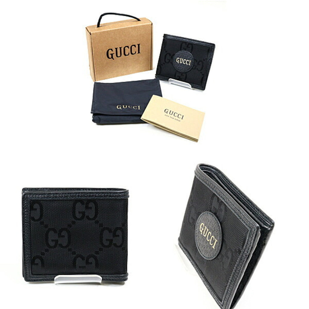 Gucci Black Nylon Leather Wallet (Bi-Fold) (Pre-Owned)