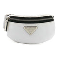 Prada White Nylon Leather Pouch (Pre-Owned)