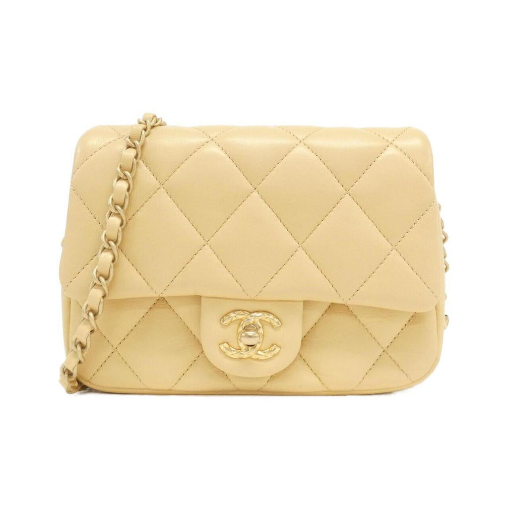 Chanel Beige Leather Shoulder Bag (Pre-Owned)