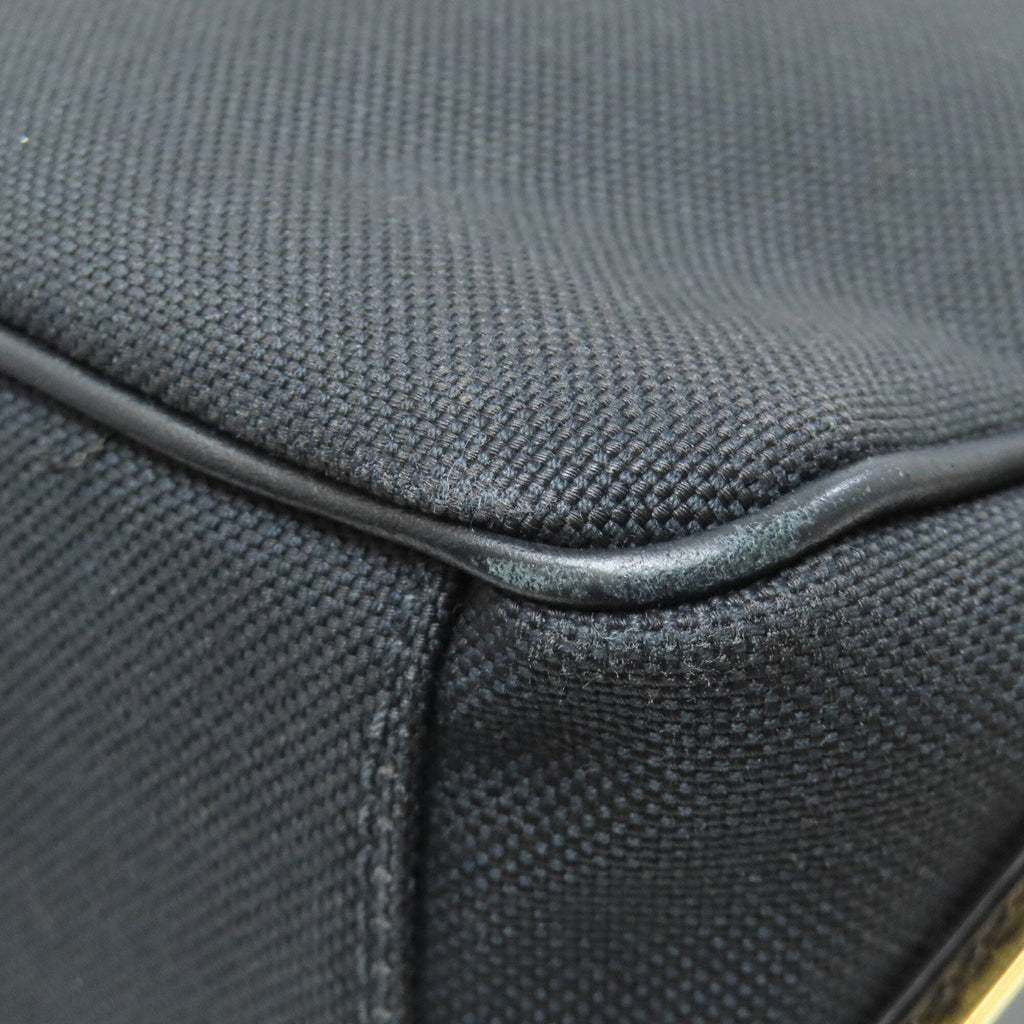 Prada Black Canvas Shoulder Bag (Pre-Owned)