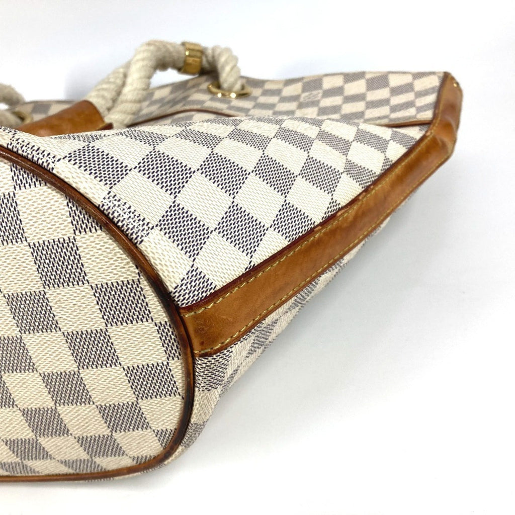 Louis Vuitton White Damier Azur Shoulder Bag Tote Bag (Pre-Owned)