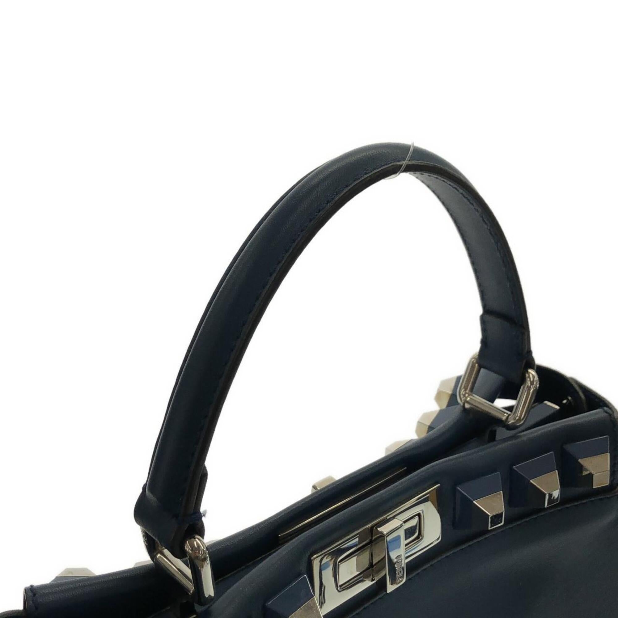 Fendi Blue Leather Handbag (Pre-Owned)