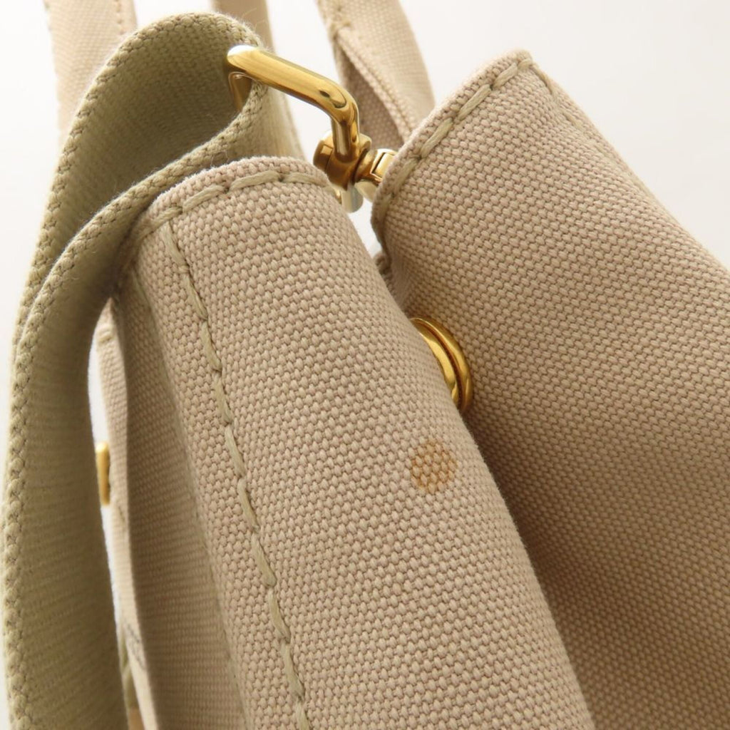 Prada Beige Canvas Handbag (Pre-Owned)