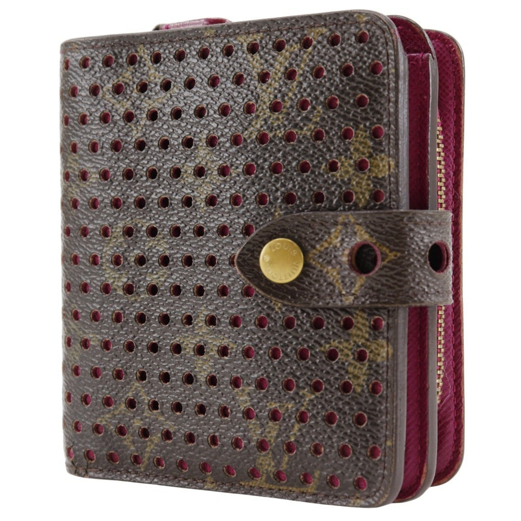 Louis Vuitton Brown Fuchsia Monogram Pink Monogram Wallet (Bi-Fold) (Pre-Owned)