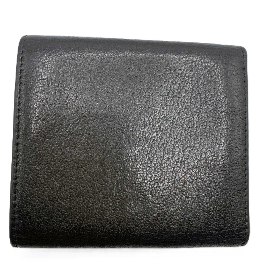 Chanel Black Leather Wallet (Tri-Fold) (Pre-Owned)