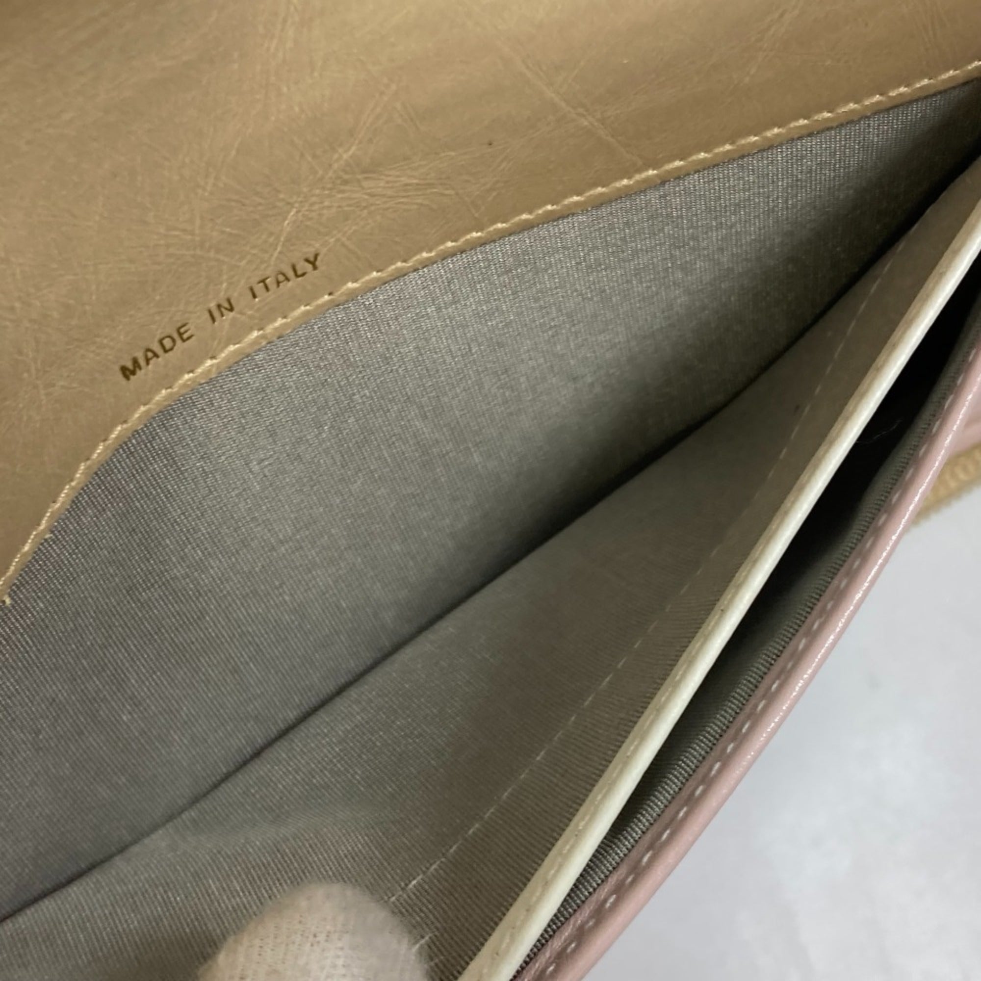 Chanel Gold Leather Long Wallet (Bi-Fold) (Pre-Owned)