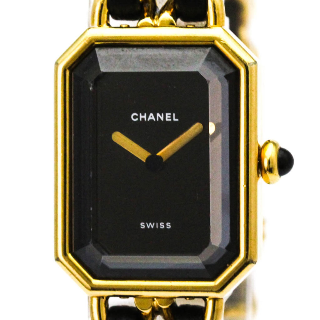 Chanel Premiere Rock Quartz Watch Plated Metal And Leather Watch (Pre-Owned)