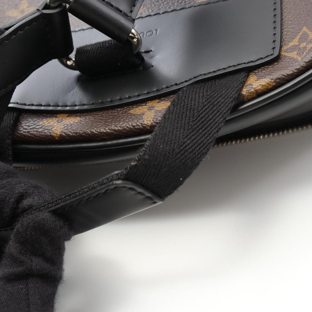 Louis Vuitton Black Brown Monogram Macassar Coated Canvas Monogram Pvc Leather Backpack (Pre-Owned)