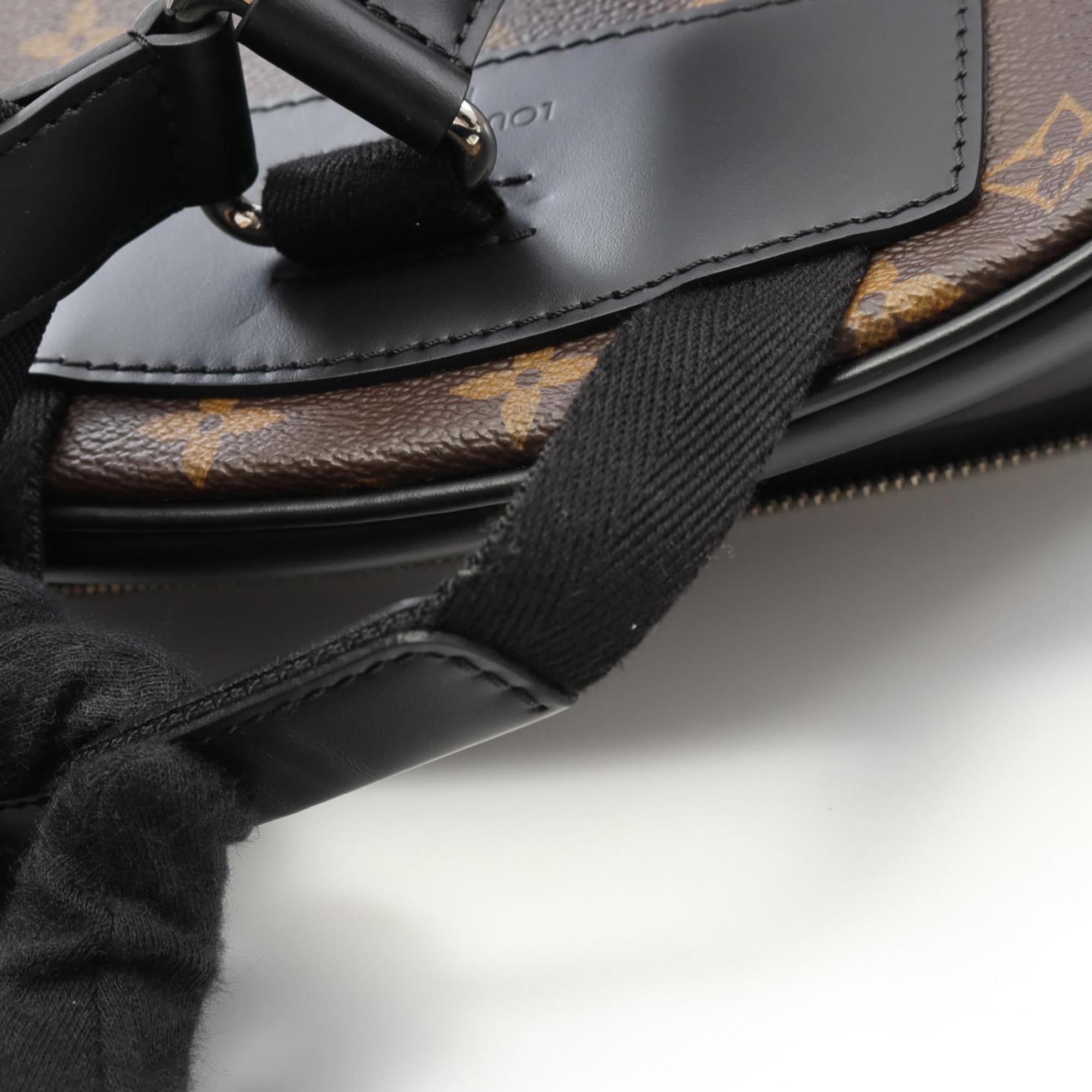 Louis Vuitton Black Brown Monogram Macassar Coated Canvas Monogram Pvc Leather Backpack (Pre-Owned)