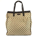 Gucci Beige Dark Brown Gg Canvas Shoulder Bag Tote Bag (Pre-Owned)