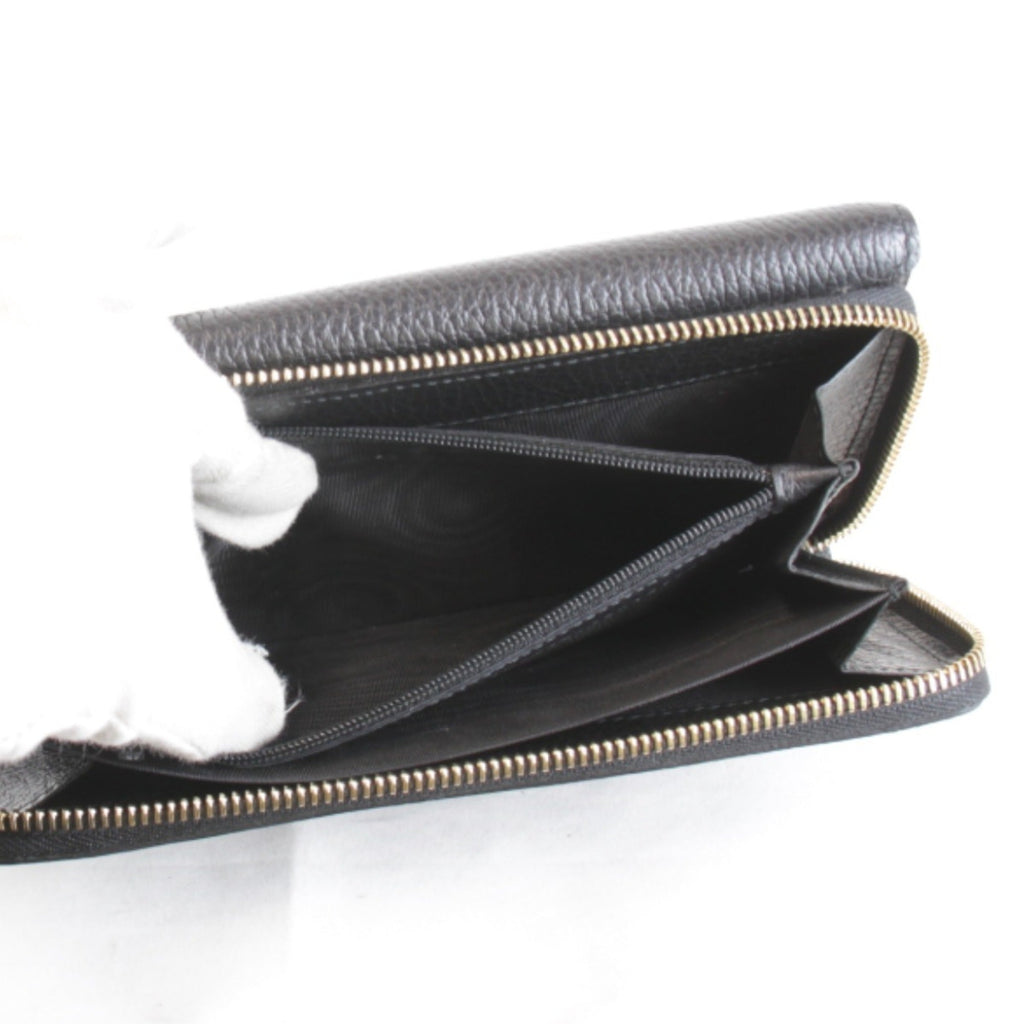 Gucci Black Leather Long Wallet (Bi-Fold) (Pre-Owned)