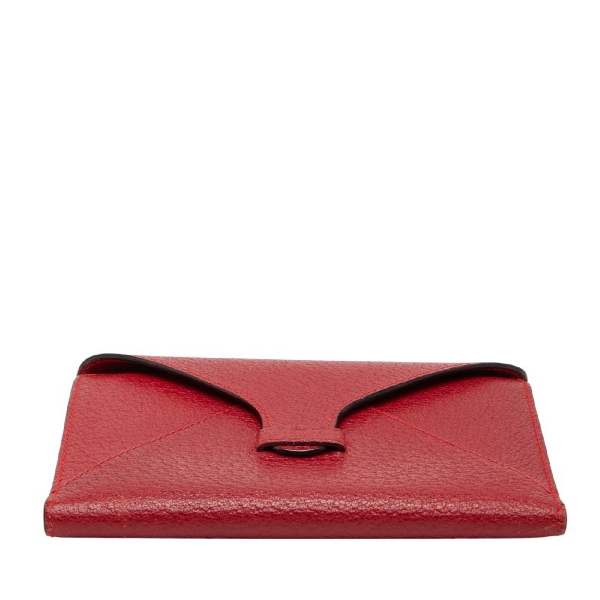 Gucci Red Color Leather Chain/Shoulder Wallet (Pre-Owned)