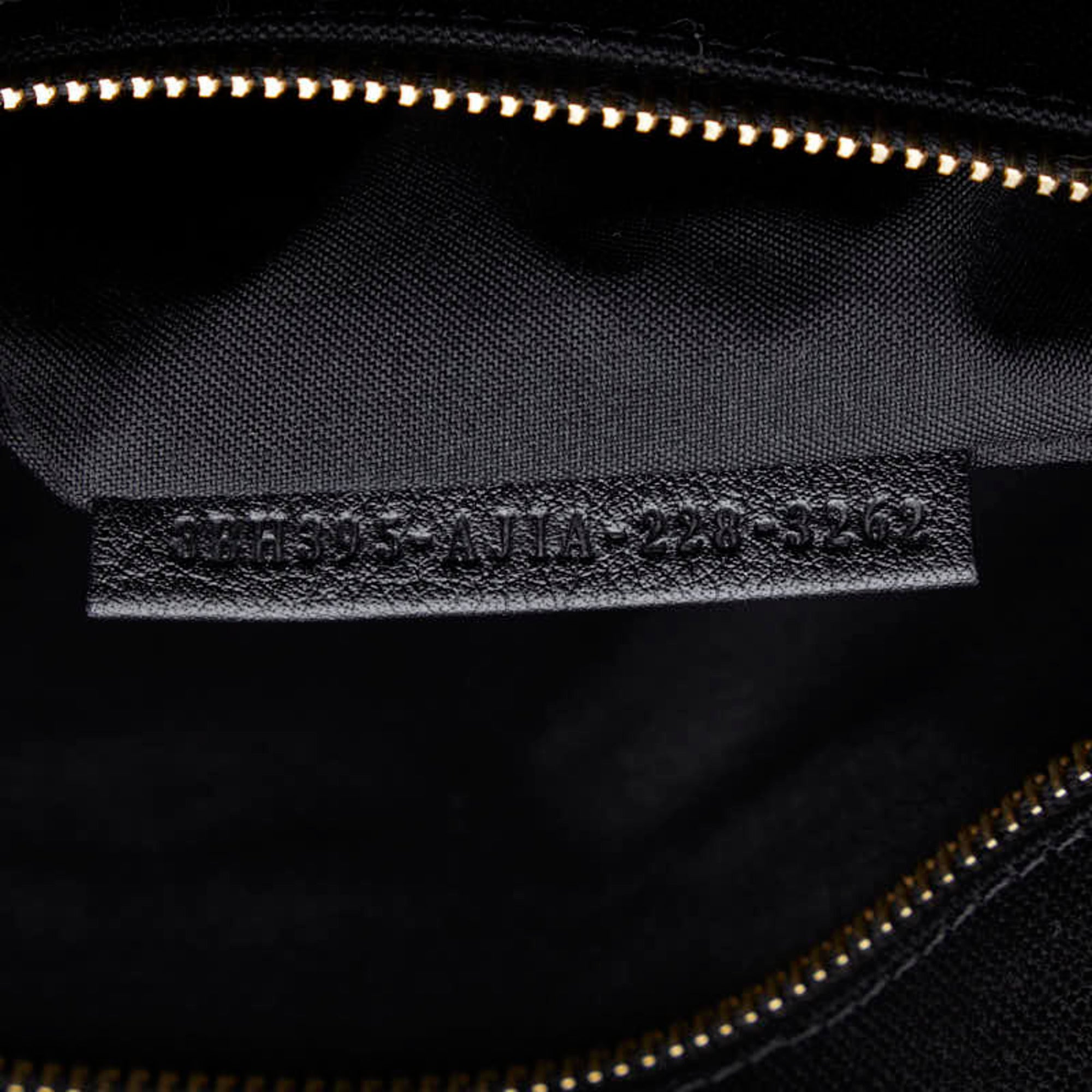 Fendi Black Yellow Canvas Shoulder Bag Tote Bag (Pre-Owned)