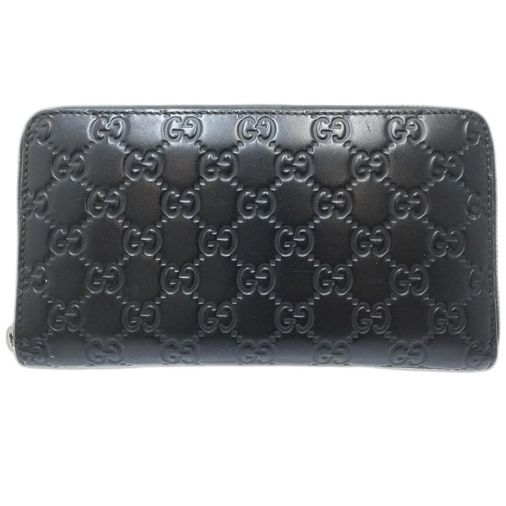 Gucci Black Leather Long Wallet (Bi-Fold) (Pre-Owned)
