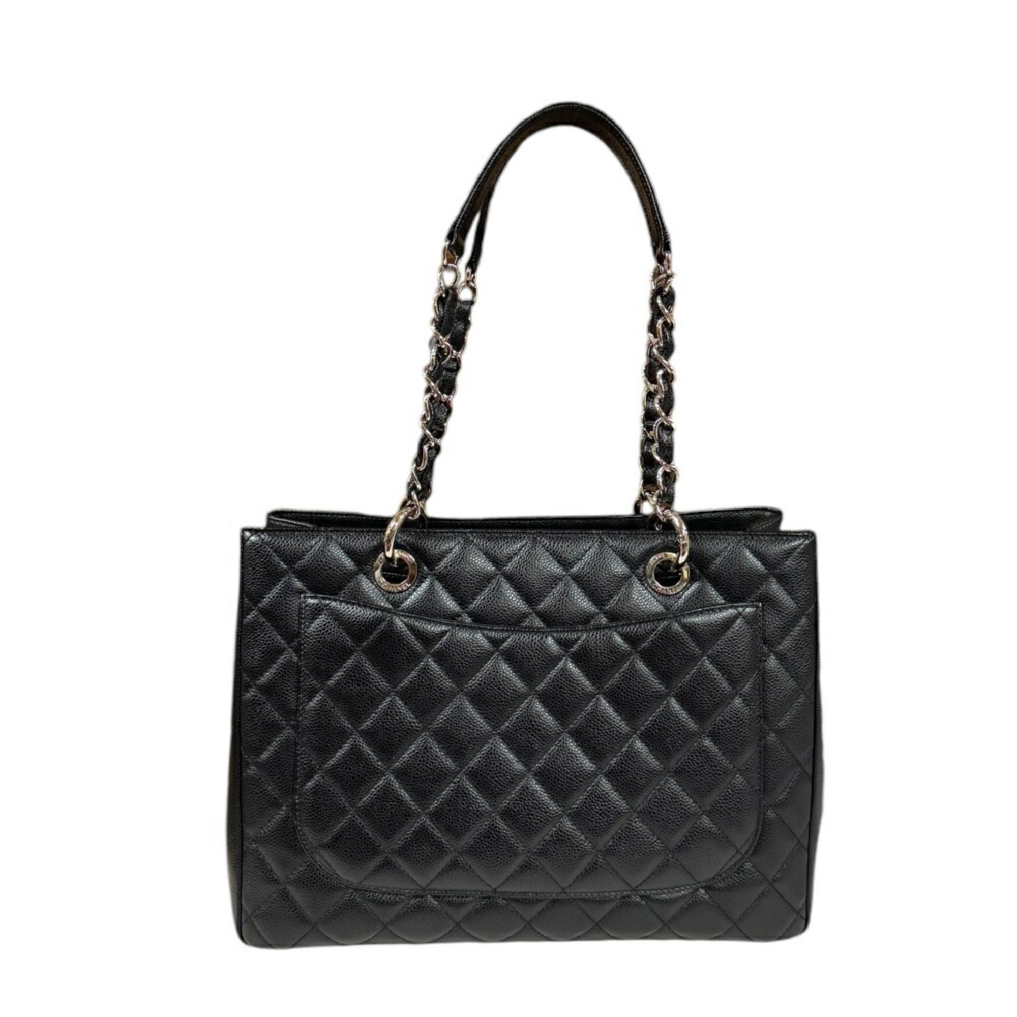 Chanel Black Caviar Leather Tote Bag (Pre-Owned)