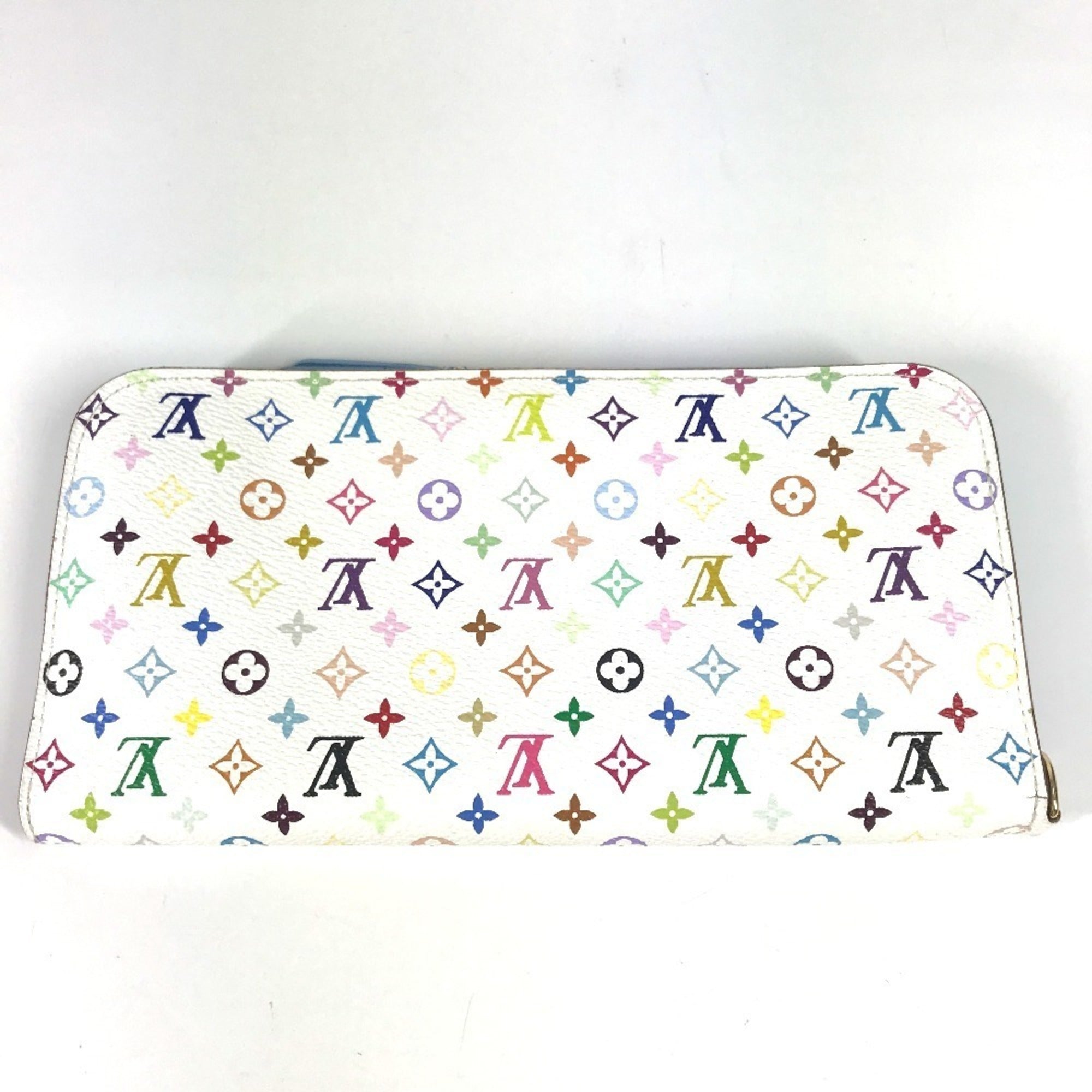 Louis Vuitton Monogram Multicolore Blue Monogram Multi-Color Raisin Monogram Multicolore Long Wallet (Bi-Fold) (Pre-Owned)