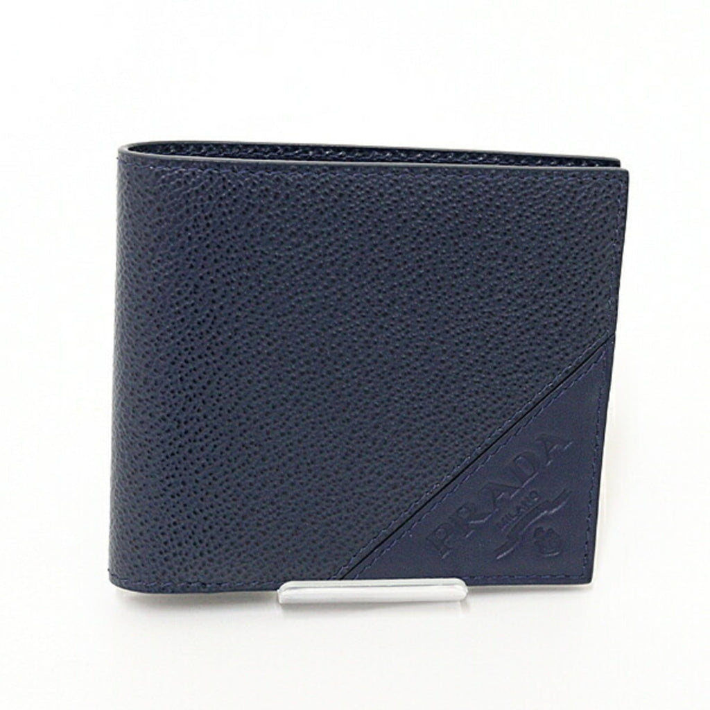 Prada Navy Saffiano Wallet (Bi-Fold) (Pre-Owned)