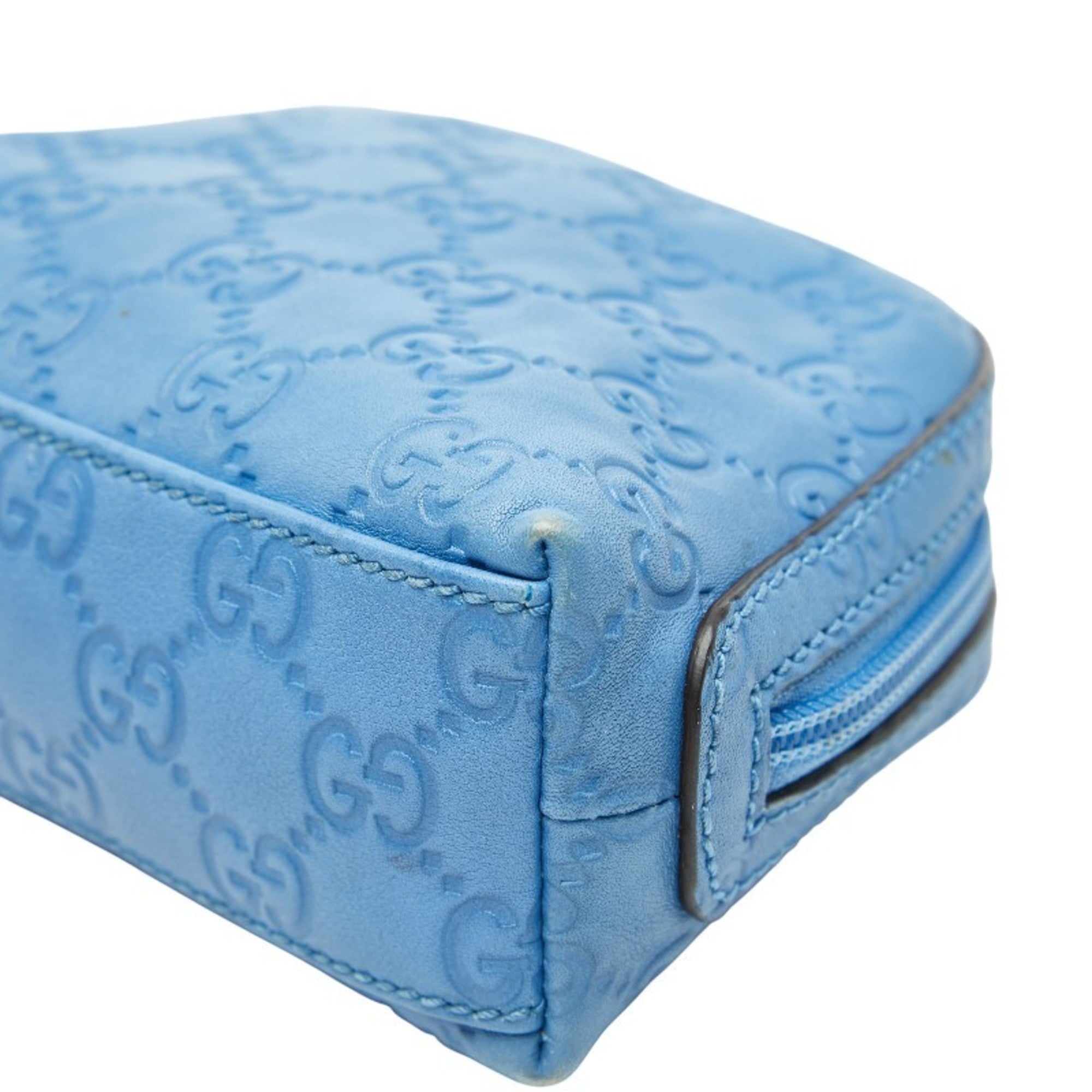 Gucci Blue Leather Pouch (Pre-Owned)