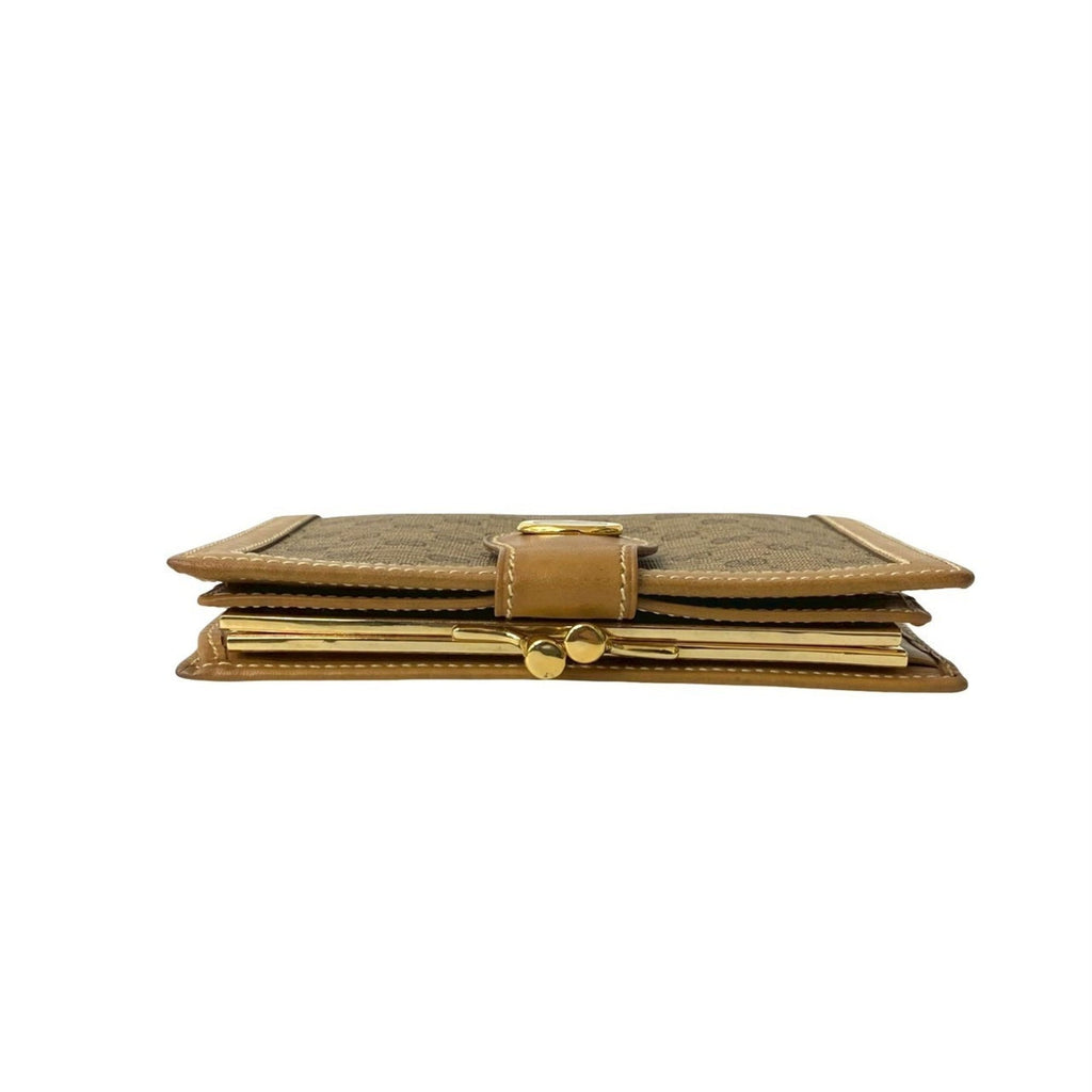 Gucci Brown Leather Pvc Wallet (Bi-Fold) (Pre-Owned)