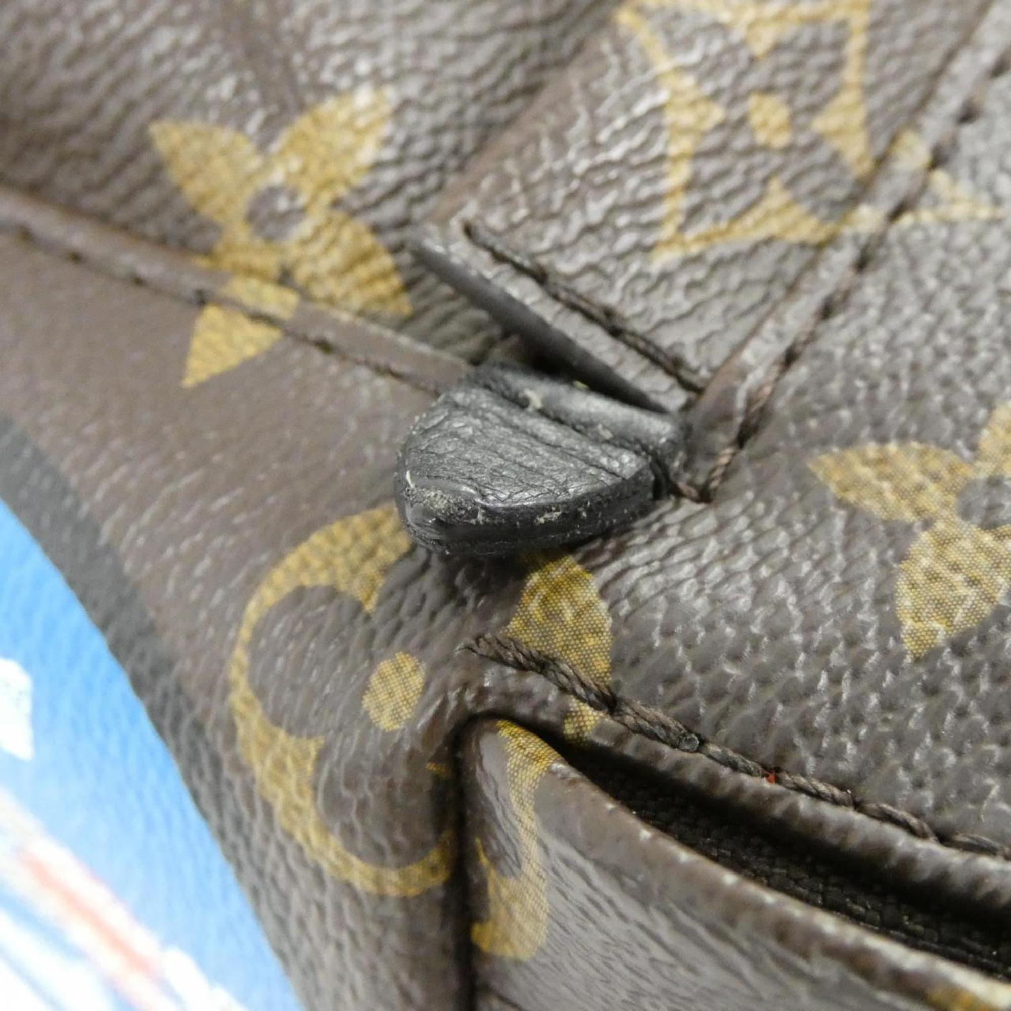 Louis Vuitton Monogram Marron Coated Canvas Backpack (Pre-Owned)